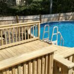 Pool side deck